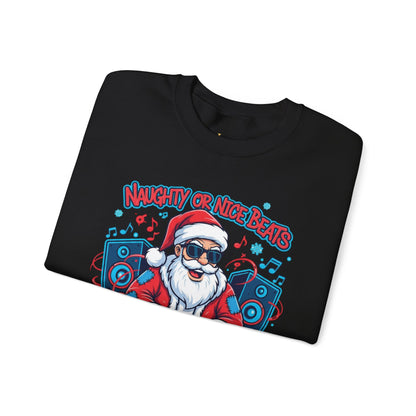 DJ Santa Merry Mix Sweatshirt - Naughty or Nice Beats Christmas | Loom Noir