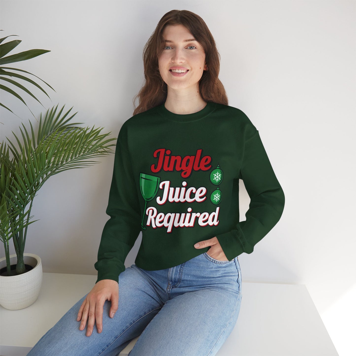Jingle Juice Required Sweatshirt - Funny Holiday Drinking Crewneck | Loom Noir