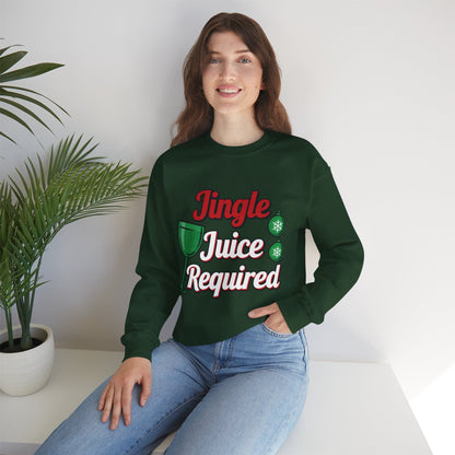 Jingle Juice Required Sweatshirt - Funny Holiday Drinking Crewneck | Loom Noir