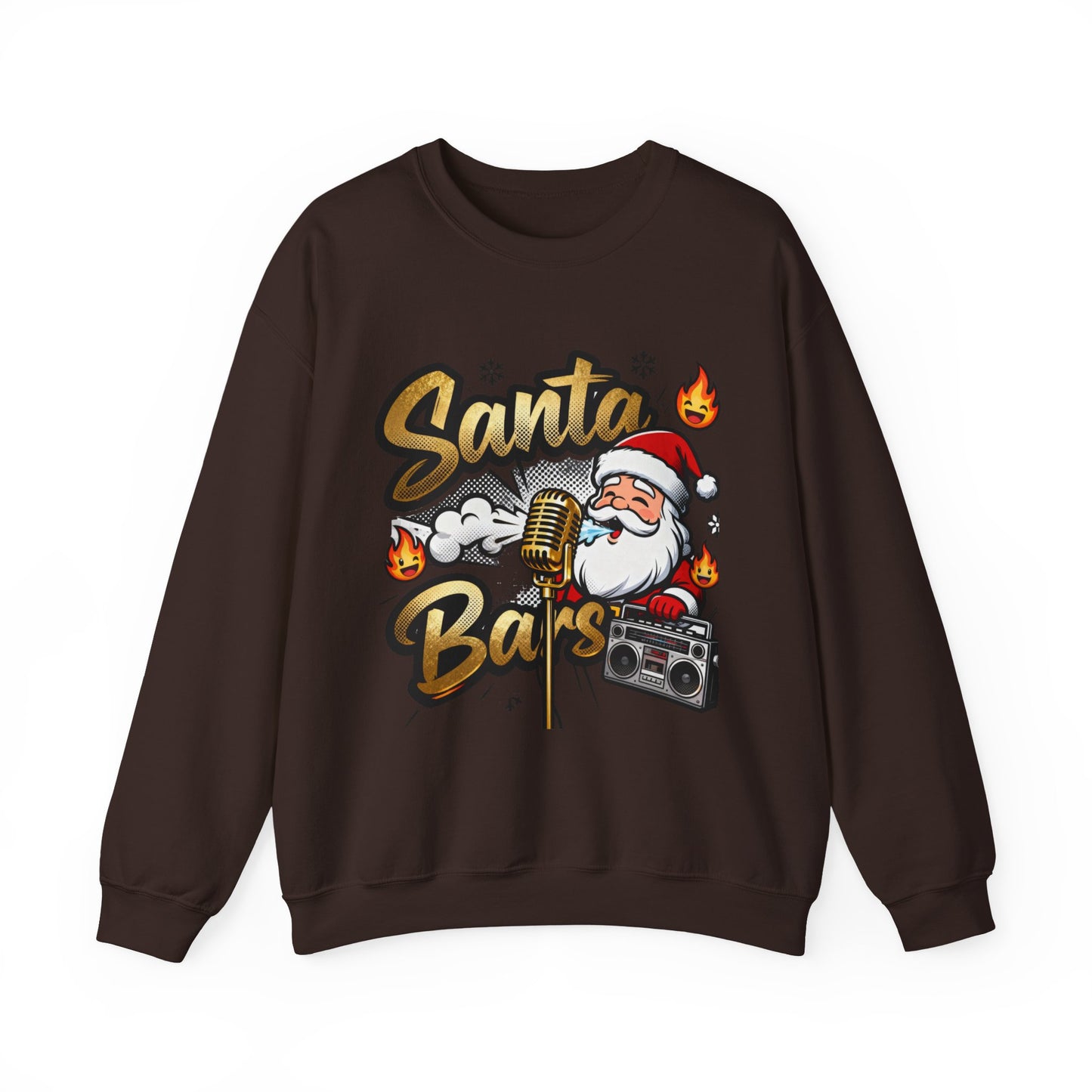 Santa Bars Sweatshirt - Funny Christmas Rap Crewneck | Loom Noir