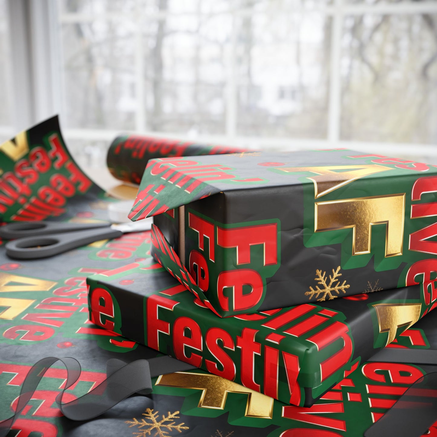 Hanukkah Wrapping Paper - Festive Gift Wrap | Loom Noir