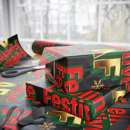 Hanukkah Wrapping Paper - Festive Gift Wrap | Loom Noir