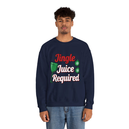 Jingle Juice Required Sweatshirt - Funny Holiday Drinking Crewneck | Loom Noir