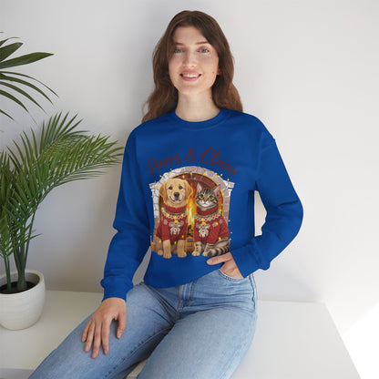 Christmas Paws & Claus Sweatshirt - Holiday Pet Lover Gift | Loom Noir