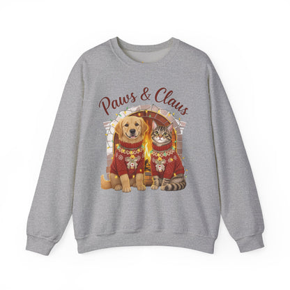 Christmas Paws & Claus Sweatshirt - Holiday Pet Lover Gift | Loom Noir