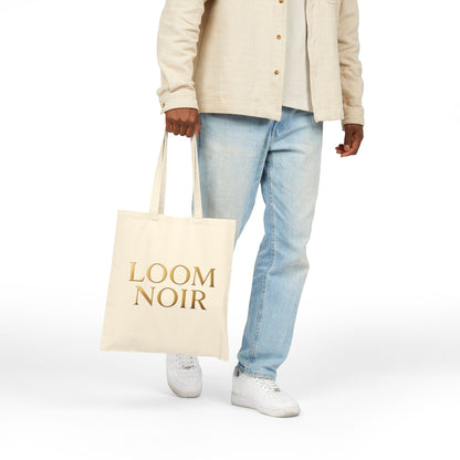 Loom Noir Tote Bag - Canvas Market Shopping Bag | Loom Noir