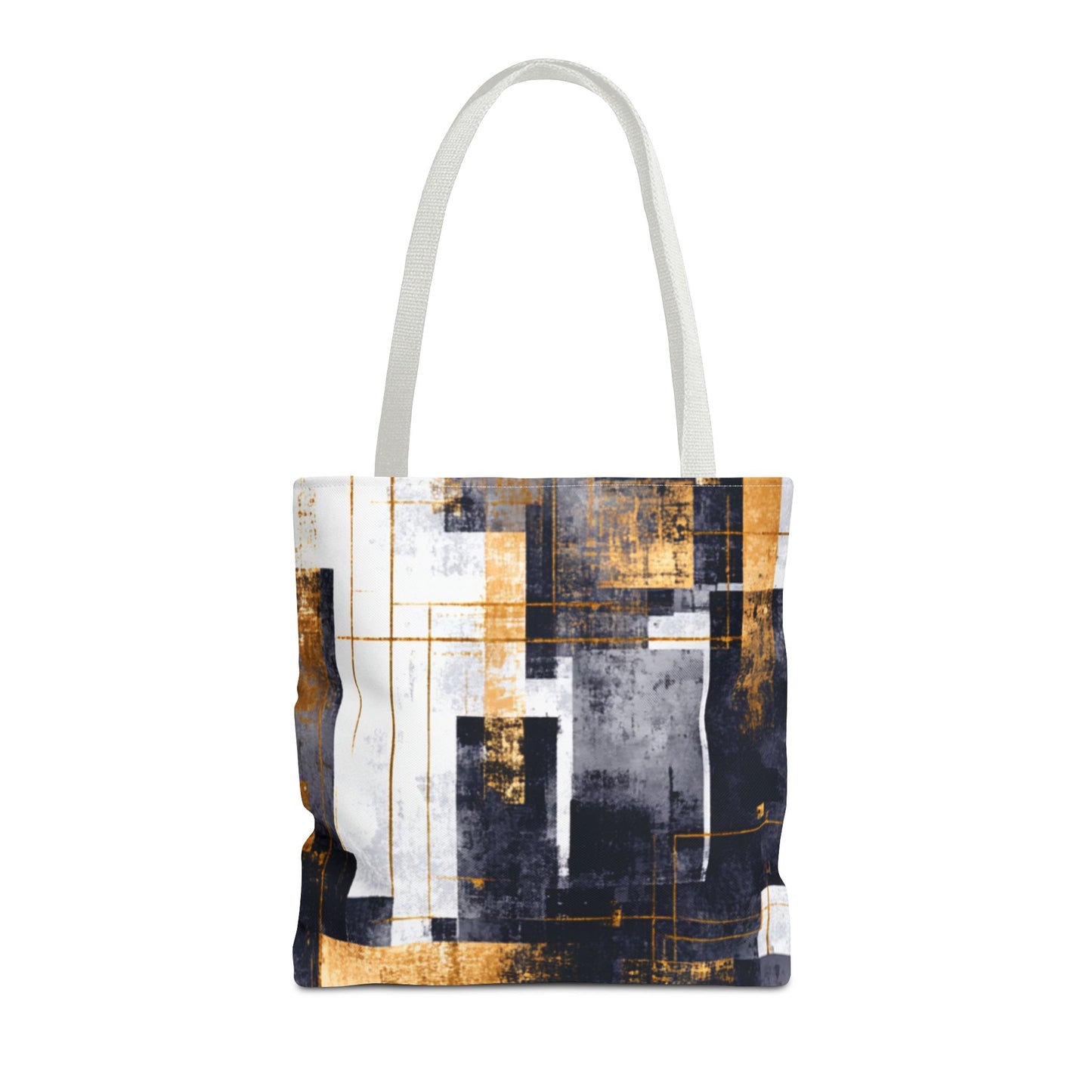 Modern Gold & Navy Tote Bag - Stylish Shopping Bag | Loom Noir