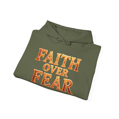 Faith Over Fear Hoodie Pullover - Christian Streetwear | Loom Noir