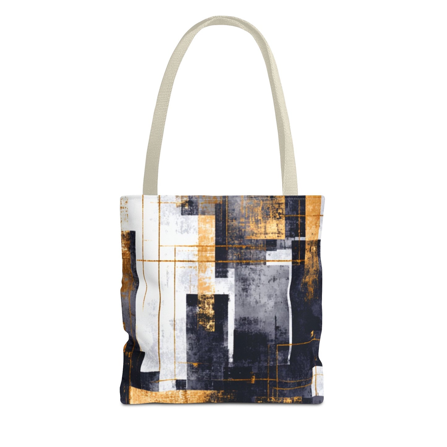 Modern Gold & Navy Tote Bag - Stylish Shopping Bag | Loom Noir