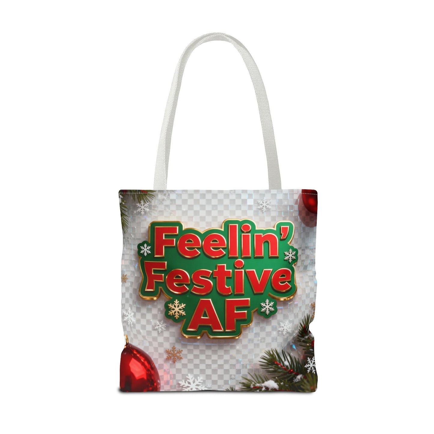 Feelin' Festive AF Tote Bag - Holiday Shopping Bag | Loom Noir