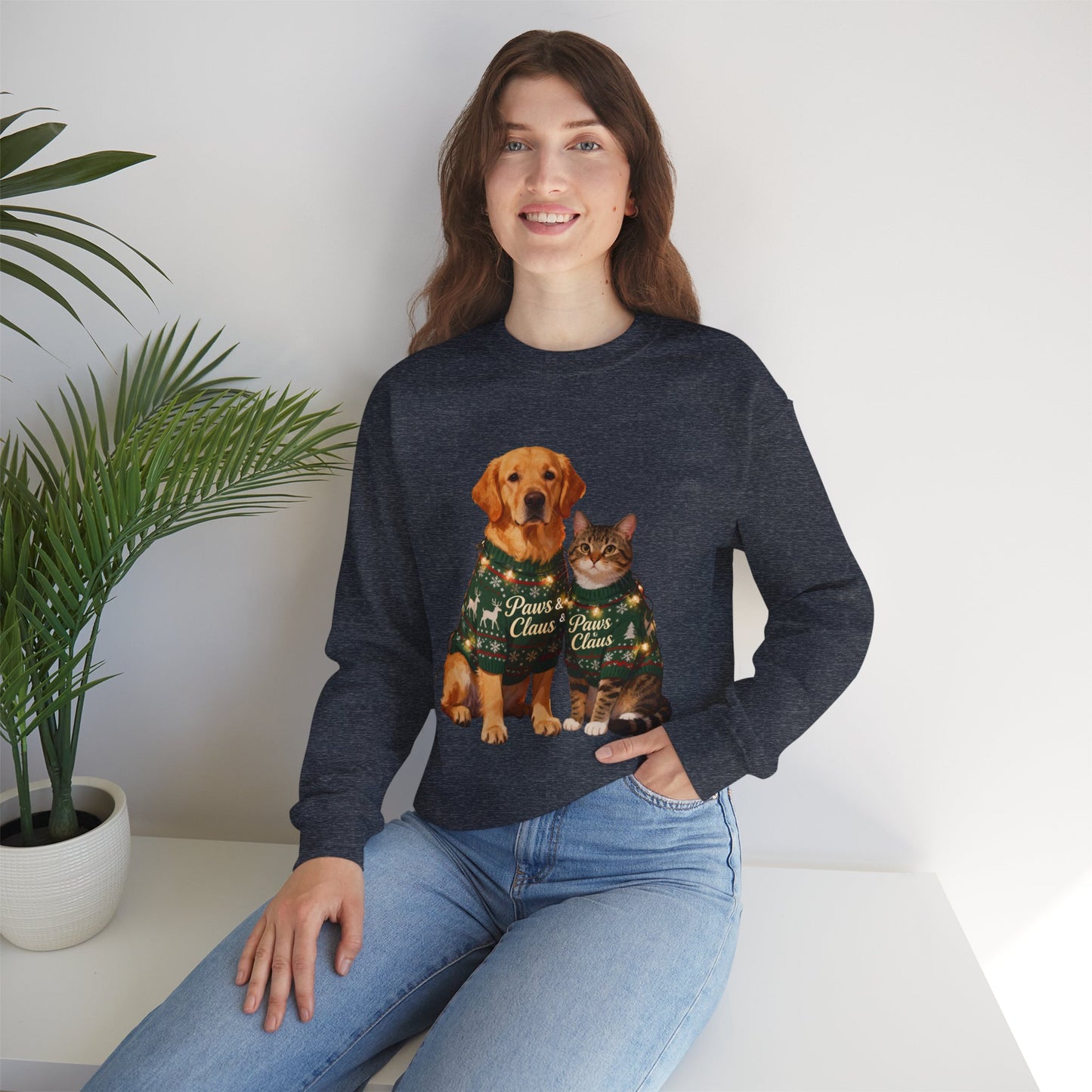 Pet Christmas Sweatshirt - Festive Holiday Crewneck for Pet Lovers | Loom Noir