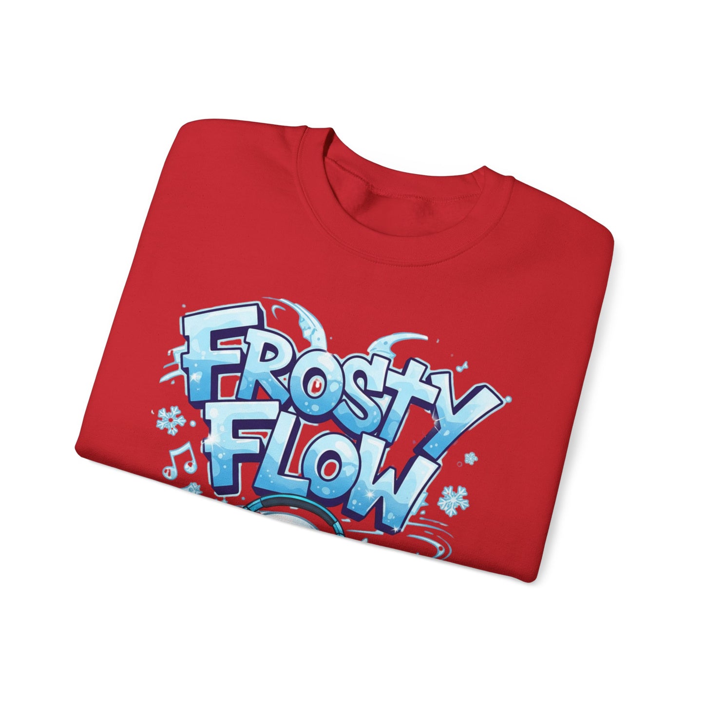 Frosty Flow Sweatshirt - Cool Snowman Graphic Crewneck | Loom Noir