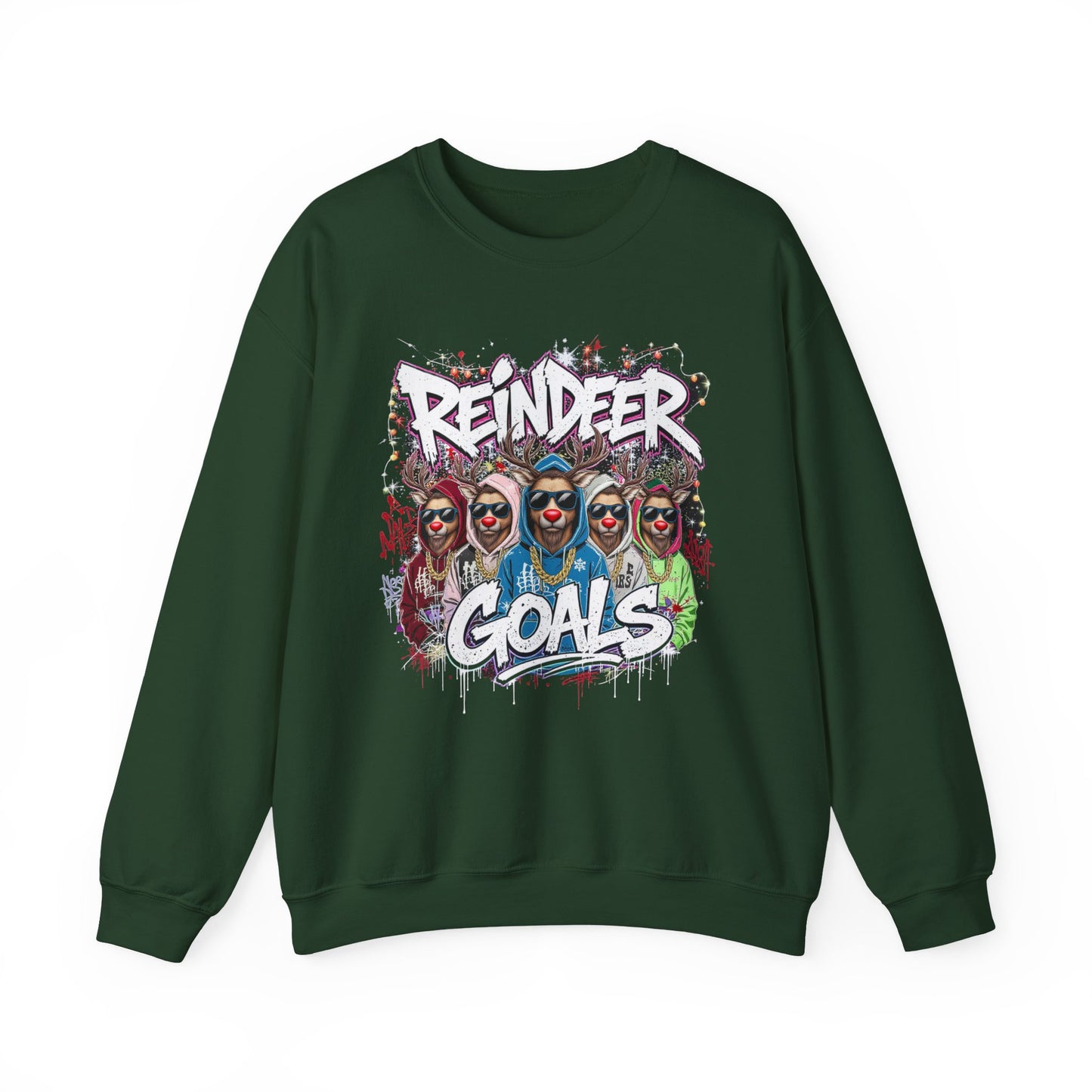 Reindeer Goals Sweatshirt - Funny Christmas Holiday Crewneck | Loom Noir