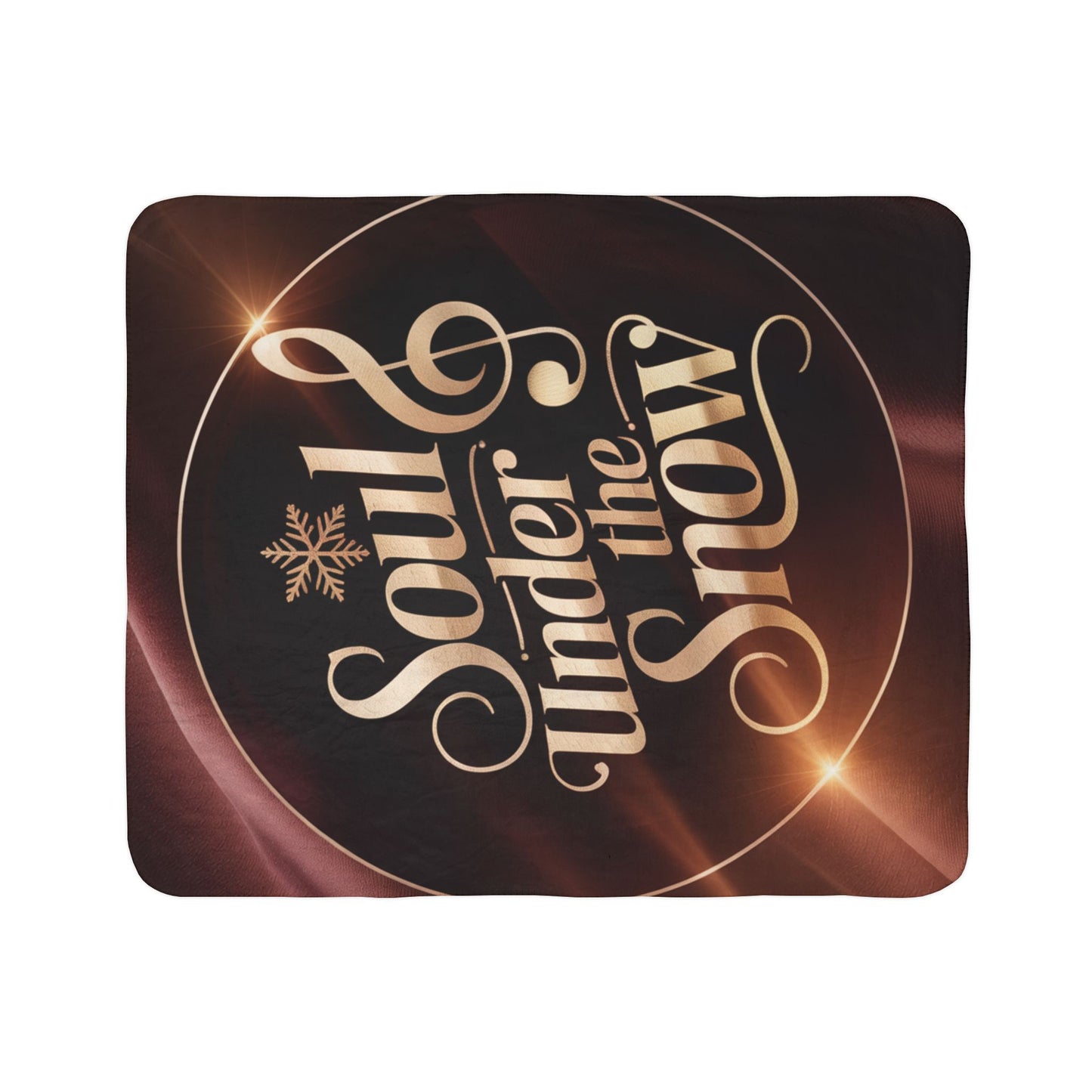 Soul Under the Snow Sherpa Blanket | Holiday Music-Themed Throw