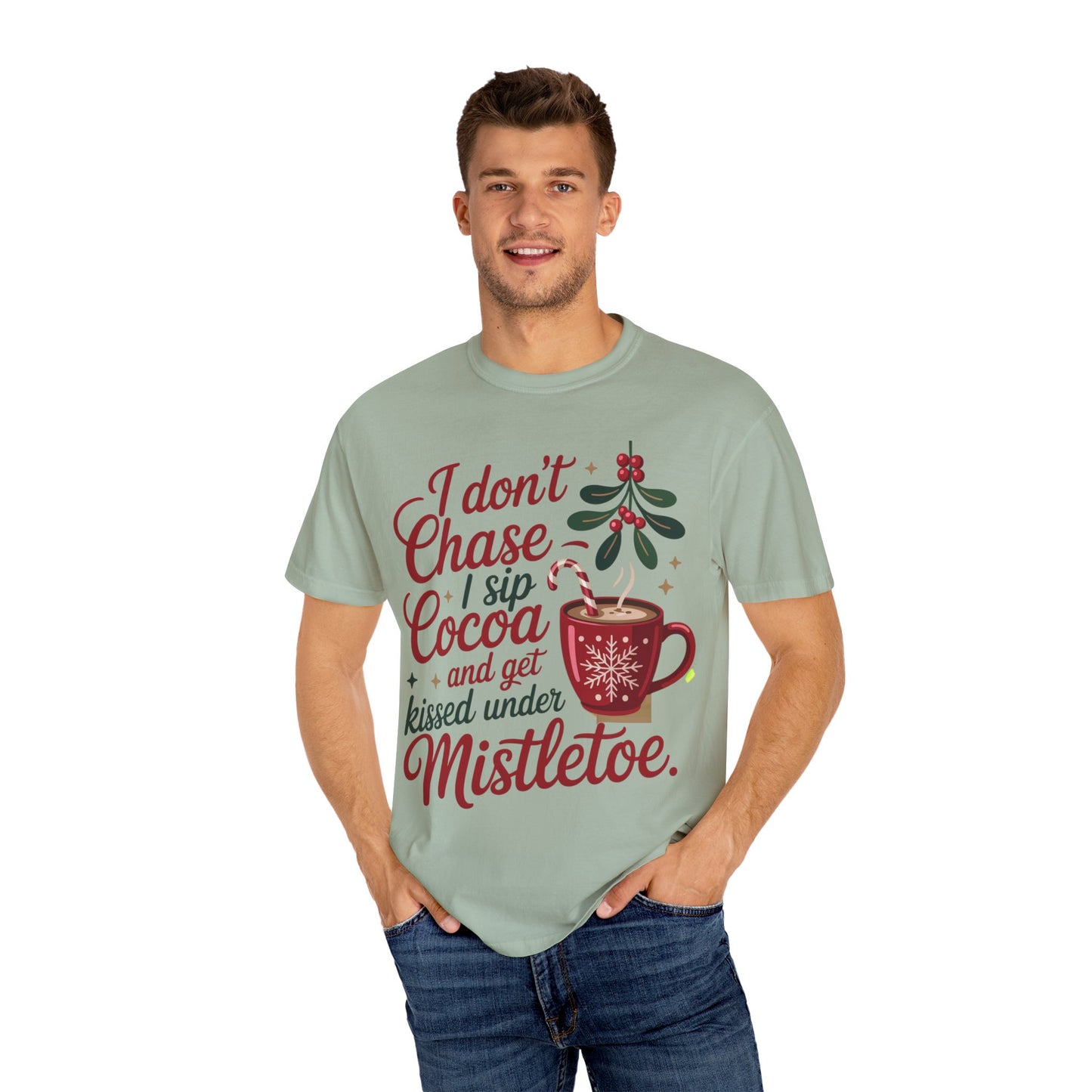 Mistletoe Cocoa Unisex T-Shirt - Cozy Christmas Tee | Loom Noir
