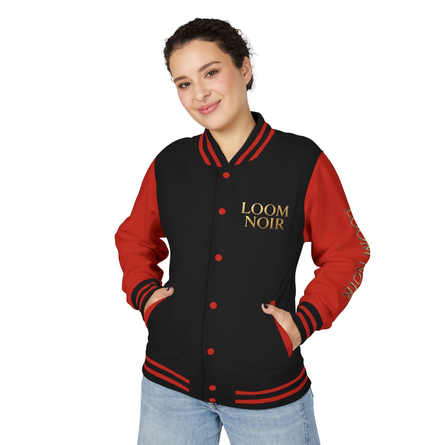 Loom Noir Letterman Jacket - Premium Streetwear Varsity