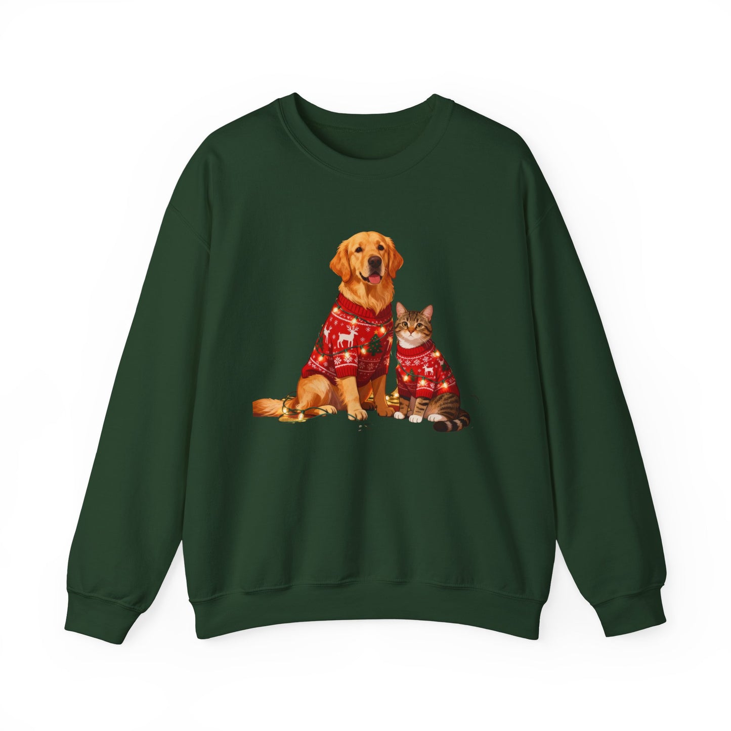 Holiday Pet Sweaters Heavy Blend Sweatshirt - Festive Crewneck | Loom Noir