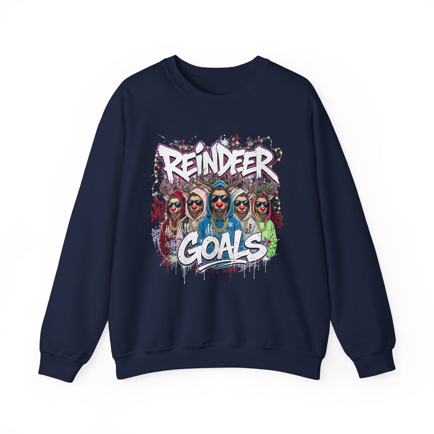 Reindeer Goals Sweatshirt - Funny Christmas Holiday Crewneck | Loom Noir