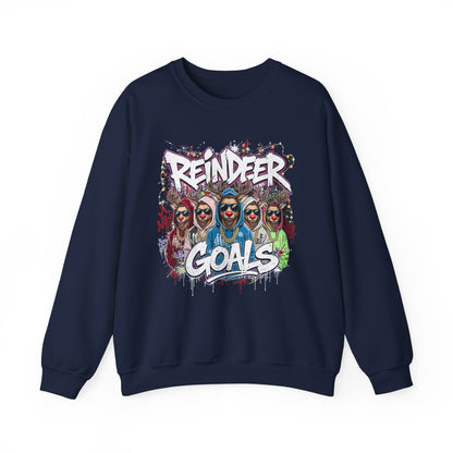 Reindeer Goals Sweatshirt - Funny Christmas Holiday Crewneck | Loom Noir