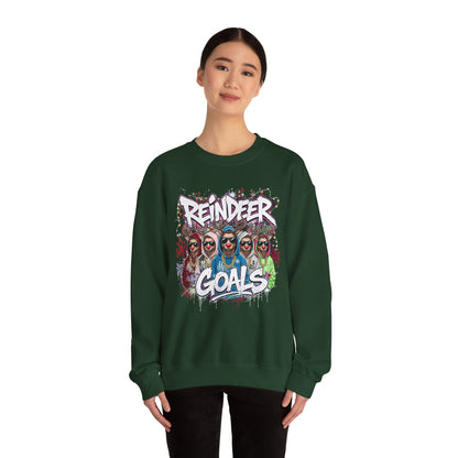 Reindeer Goals Sweatshirt - Funny Christmas Holiday Crewneck | Loom Noir