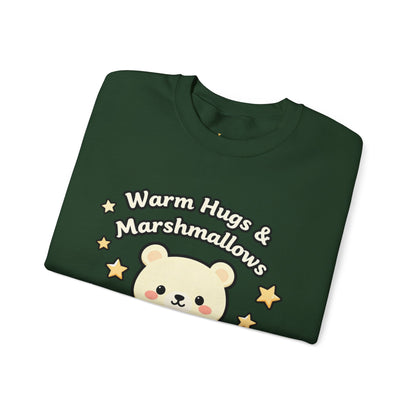 Cute Bear Hot Cocoa Sweatshirt - Warm Hugs & Marshmallows | Loom Noir