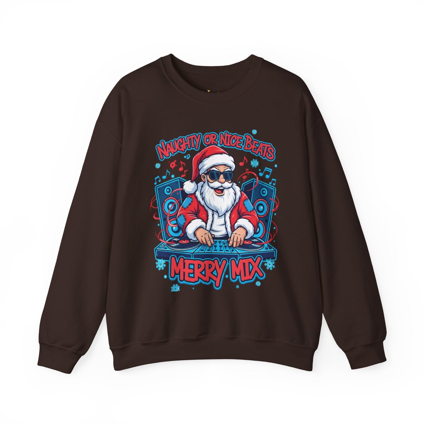 DJ Santa Merry Mix Sweatshirt - Naughty or Nice Beats Christmas | Loom Noir