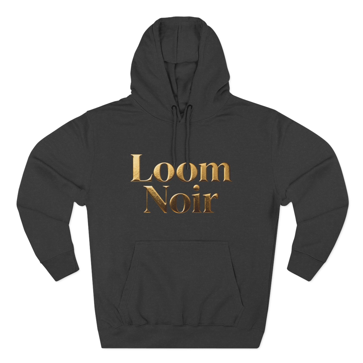 Cozy Three-Panel Fleece Hoodie - Premium Streetwear | Loom Noir