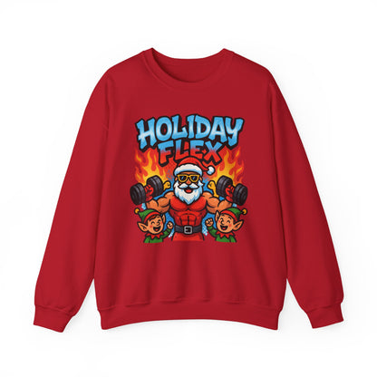 Holiday Flex Sweatshirt - Funny Christmas Fitness Crewneck | Loom Noir