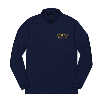 Loom Noir Quarter-Zip Pullover | Athletic Mock Neck Sweatshirt