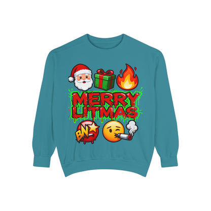 Funny Christmas Emoji Sweatshirt - Festive Holiday Crewneck | Loom Noir
