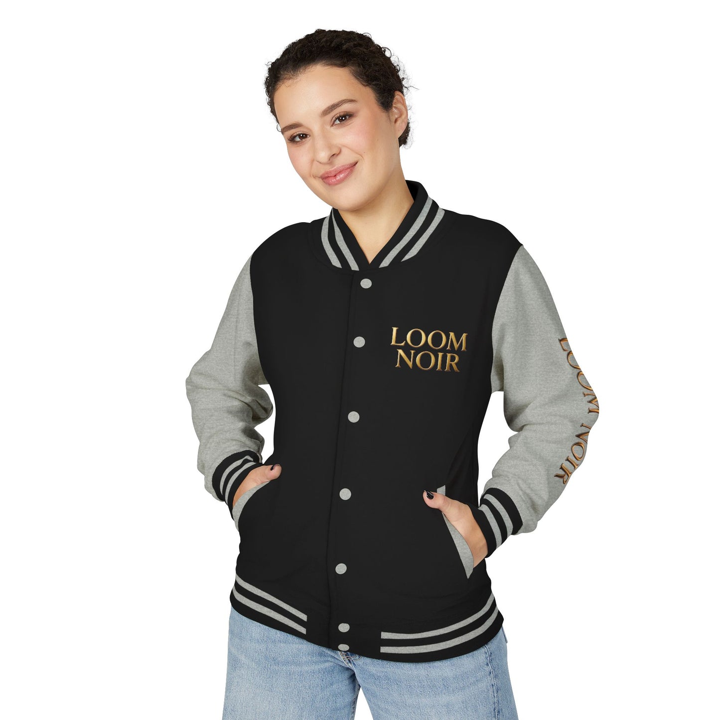 Loom Noir Letterman Jacket - Premium Streetwear Varsity