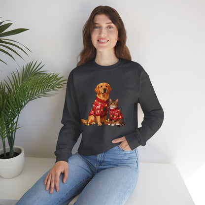 Holiday Pet Sweaters Heavy Blend Sweatshirt - Festive Crewneck | Loom Noir