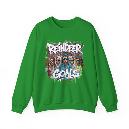 Reindeer Goals Sweatshirt - Funny Christmas Holiday Crewneck | Loom Noir