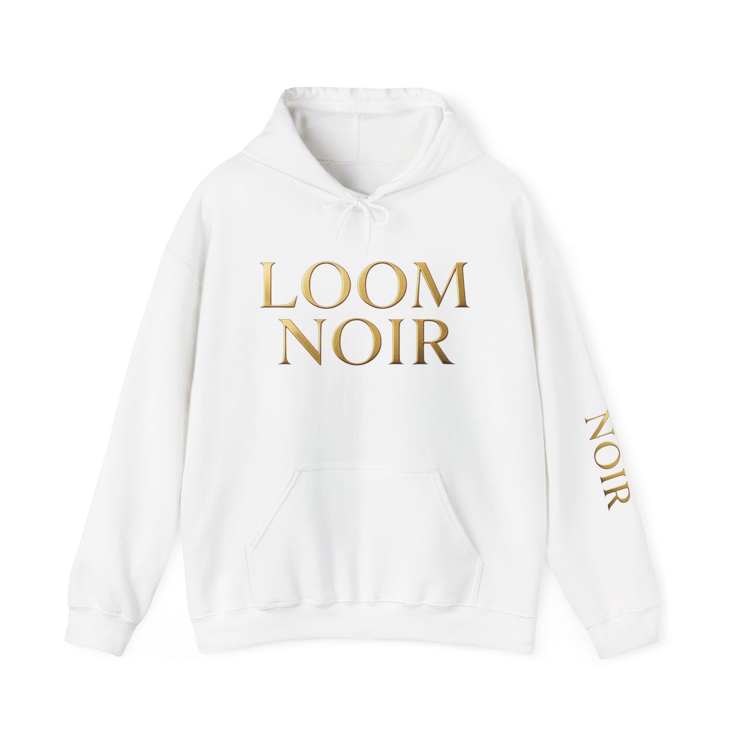 Gold-Print Hoodie - Premium Streetwear | Loom Noir