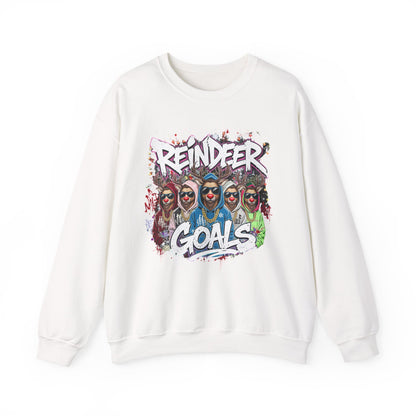 Reindeer Goals Sweatshirt - Funny Christmas Holiday Crewneck | Loom Noir