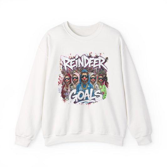 Reindeer Goals Sweatshirt - Funny Christmas Holiday Crewneck | Loom Noir