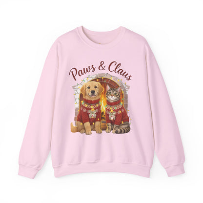 Christmas Paws & Claus Sweatshirt - Holiday Pet Lover Gift | Loom Noir