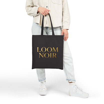 Loom Noir Tote Bag - Canvas Market Shopping Bag | Loom Noir