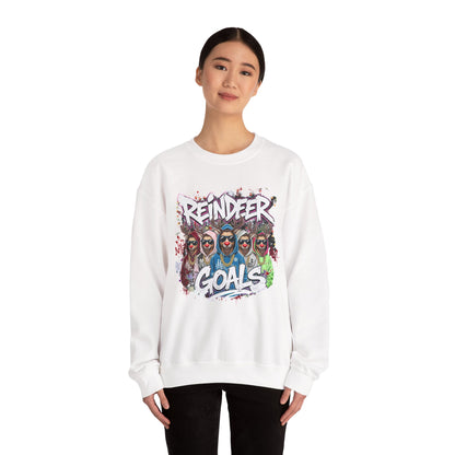 Reindeer Goals Sweatshirt - Funny Christmas Holiday Crewneck | Loom Noir
