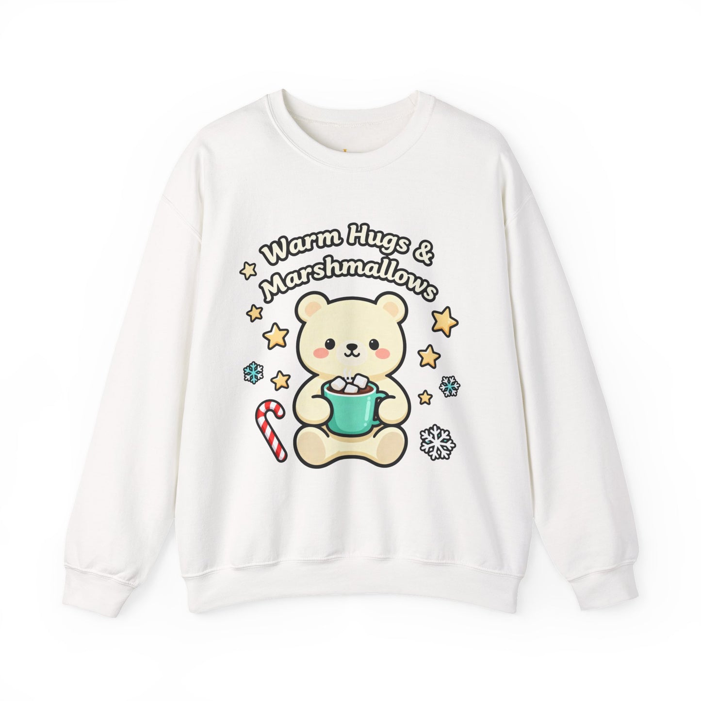 Cute Bear Hot Cocoa Sweatshirt - Warm Hugs & Marshmallows | Loom Noir