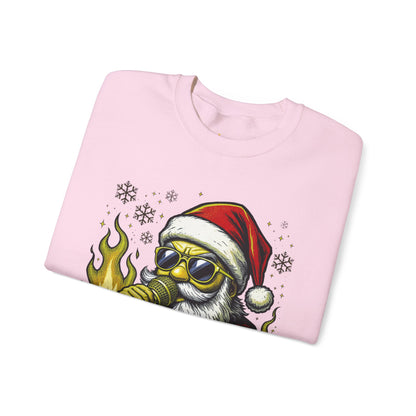 Santa Rapper Holiday Sweatshirt - Hip Hop Christmas Crewneck | Loom Noir