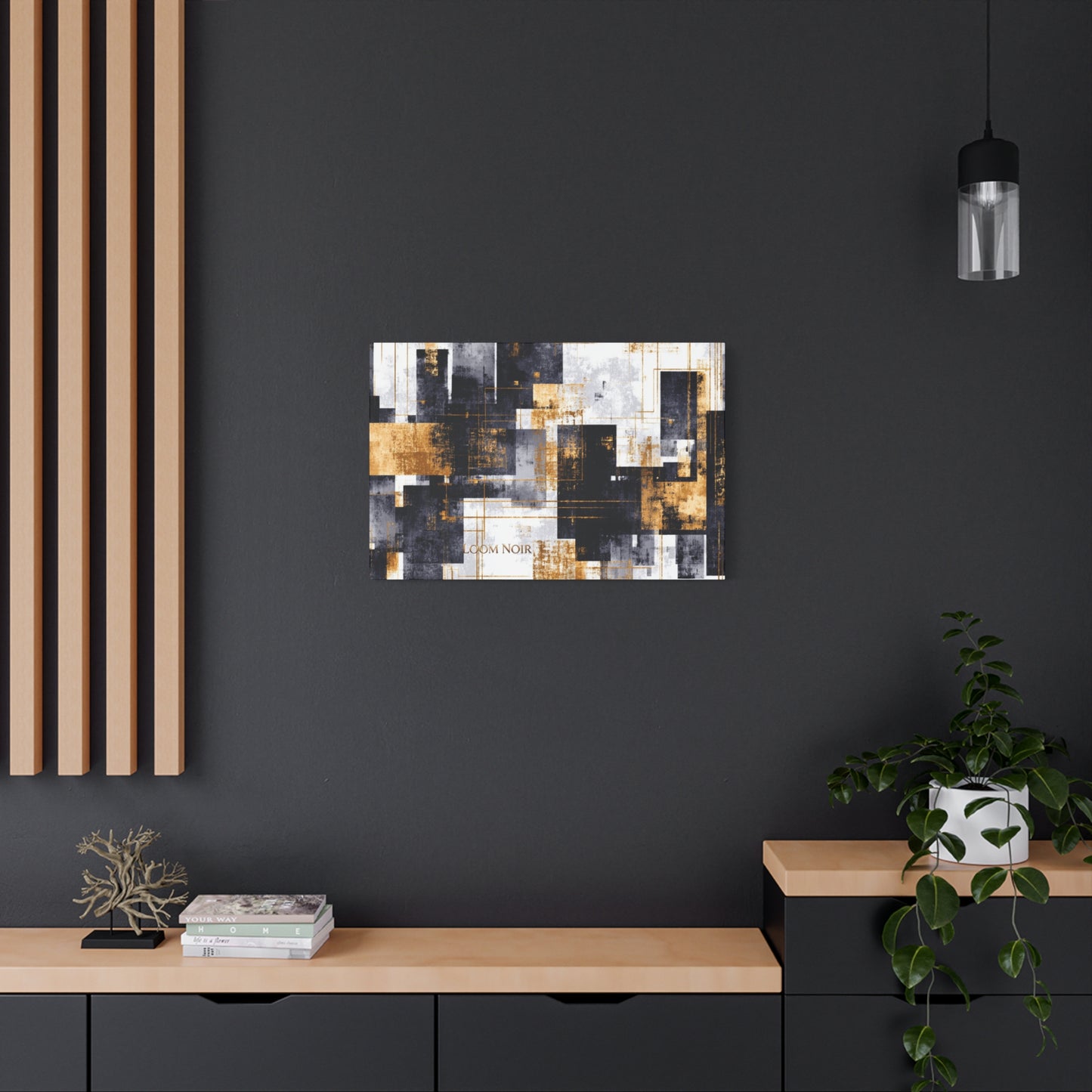 Abstract Canvas Print - Modern Wall Art | Loom Noir