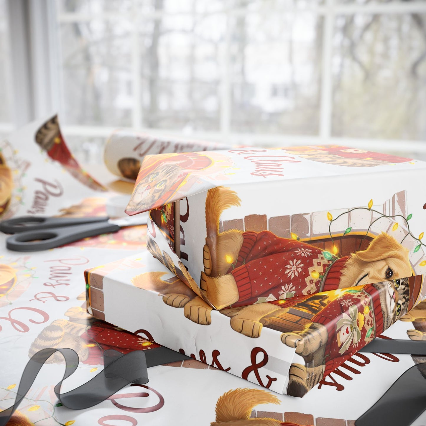 Holiday Gift Wrap - Festive Christmas Wrapping Paper | Loom Noir