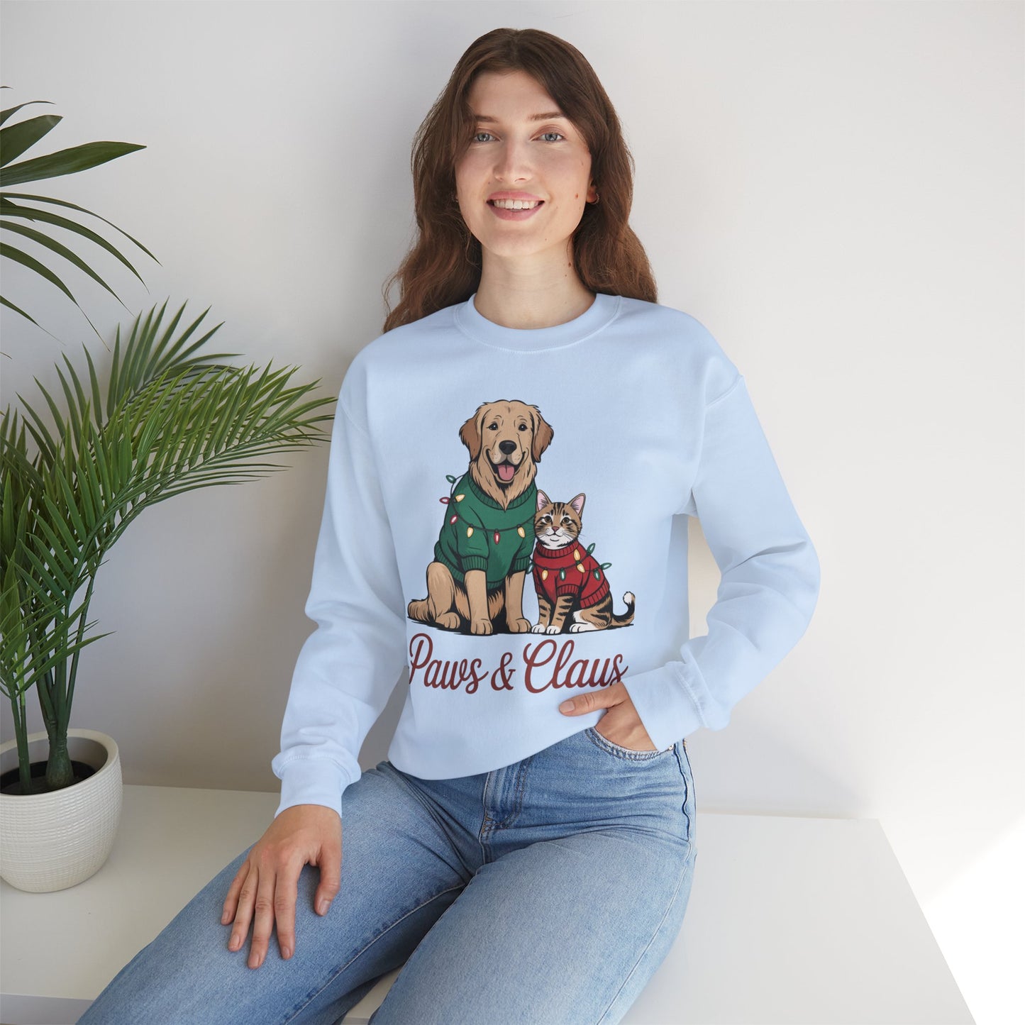 Paws & Claus Holiday Sweatshirt - Festive Pet Apparel | Loom Noir