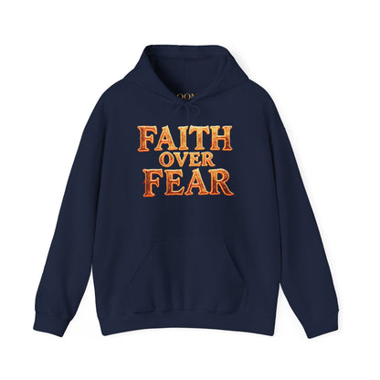 Faith Over Fear Hoodie Pullover - Christian Streetwear | Loom Noir