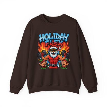 Holiday Flex Fit Santa Sweatshirt - Funny Christmas Crewneck | Loom Noir