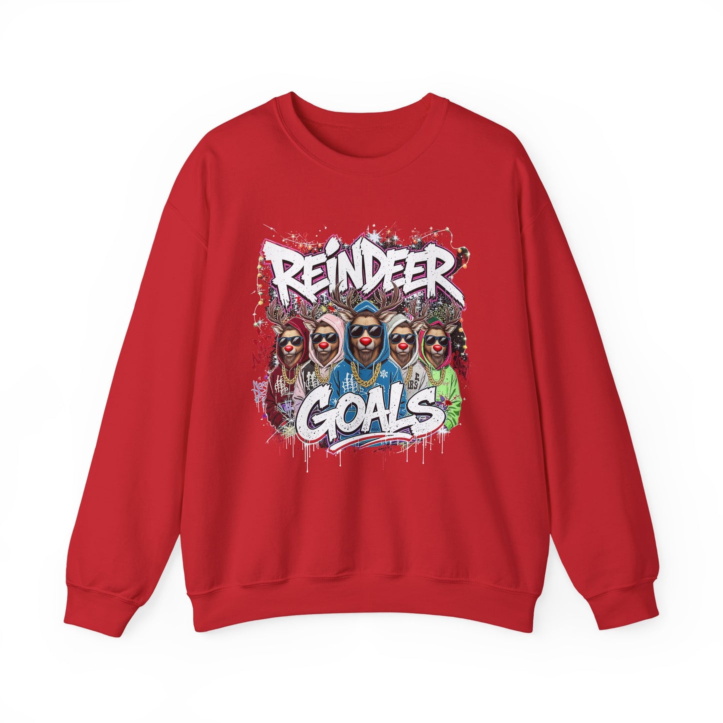Reindeer Goals Sweatshirt - Funny Christmas Holiday Crewneck | Loom Noir