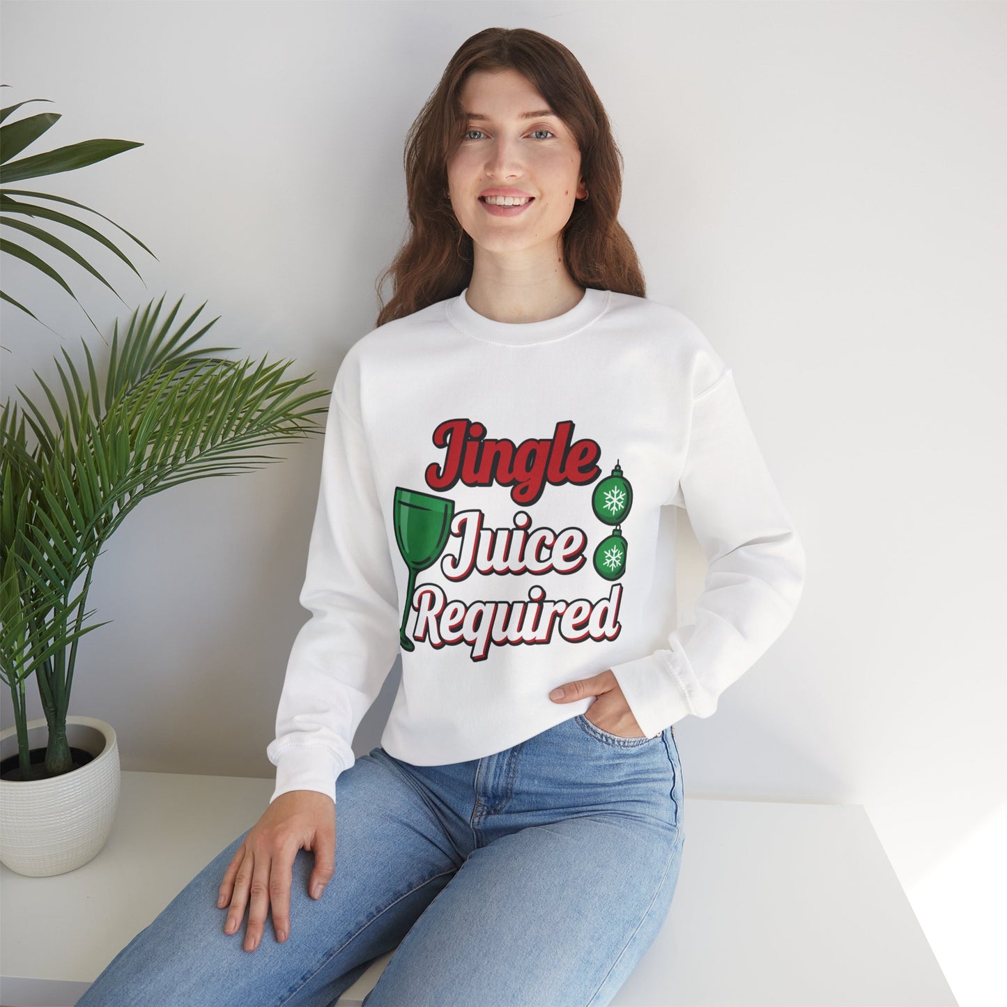 Jingle Juice Required Sweatshirt - Funny Holiday Drinking Crewneck | Loom Noir