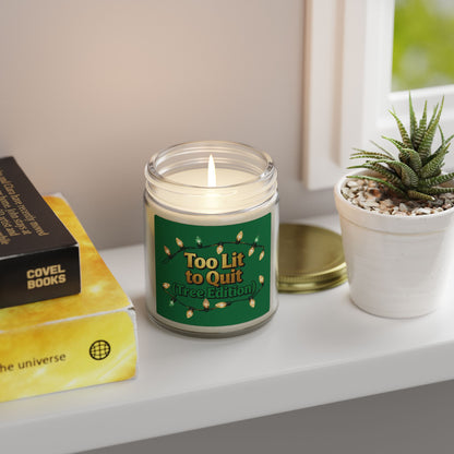 Too Lit to Quit Holiday Scented Candle - Eco-Friendly Coconut Apricot Wax | Loom Noir