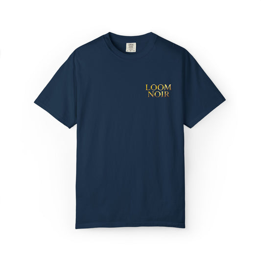 Leopard Navy T-Shirt - Bold Animal Print Tee | Loom Noir